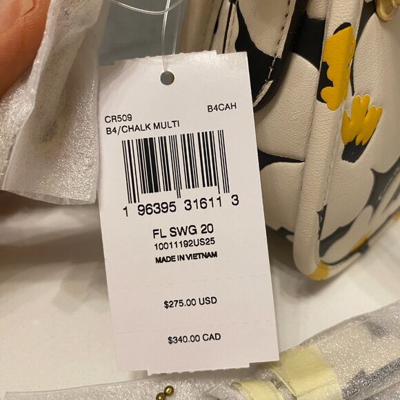 Coach Swinger Bag 20 with Floral Print - Picture 2 of 4